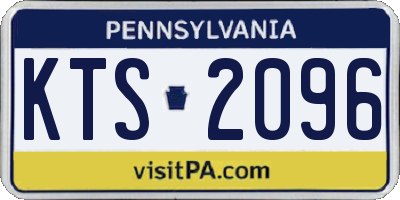 PA license plate KTS2096