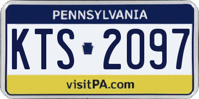 PA license plate KTS2097
