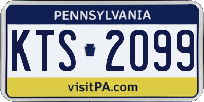 PA license plate KTS2099