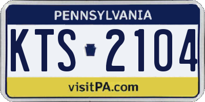 PA license plate KTS2104