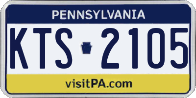 PA license plate KTS2105
