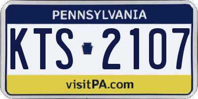 PA license plate KTS2107