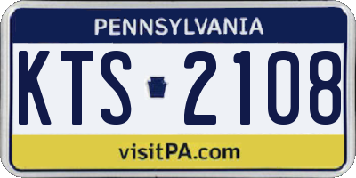 PA license plate KTS2108