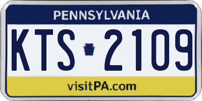 PA license plate KTS2109