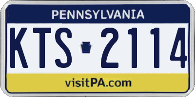 PA license plate KTS2114