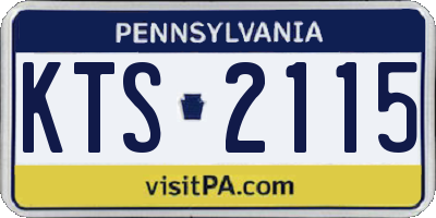 PA license plate KTS2115