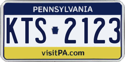 PA license plate KTS2123