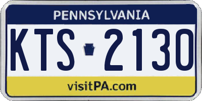 PA license plate KTS2130