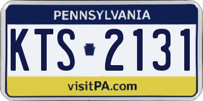 PA license plate KTS2131