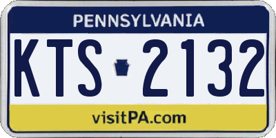 PA license plate KTS2132