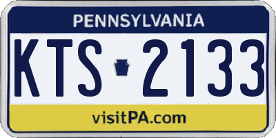 PA license plate KTS2133