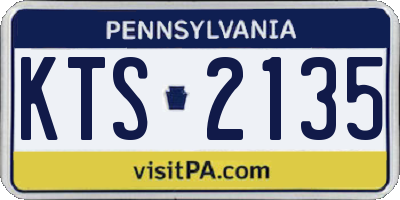 PA license plate KTS2135