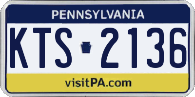 PA license plate KTS2136