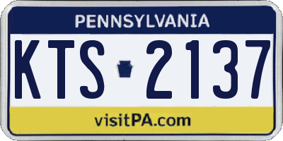 PA license plate KTS2137