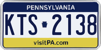 PA license plate KTS2138