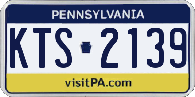 PA license plate KTS2139