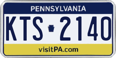 PA license plate KTS2140