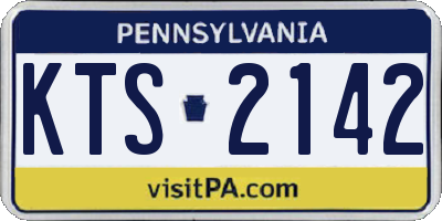 PA license plate KTS2142