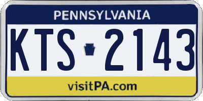 PA license plate KTS2143