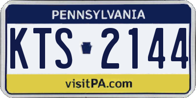 PA license plate KTS2144