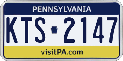 PA license plate KTS2147