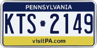 PA license plate KTS2149