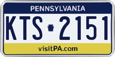 PA license plate KTS2151
