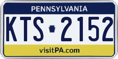 PA license plate KTS2152