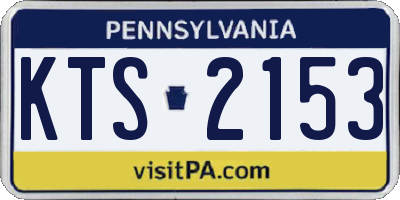 PA license plate KTS2153