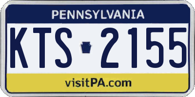 PA license plate KTS2155