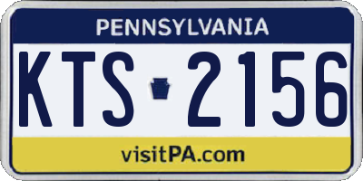 PA license plate KTS2156