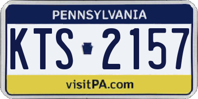 PA license plate KTS2157