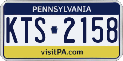 PA license plate KTS2158