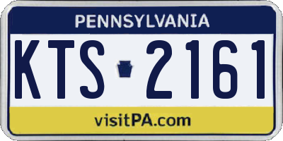 PA license plate KTS2161