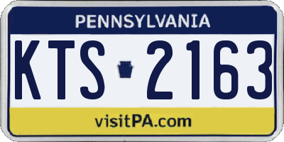 PA license plate KTS2163