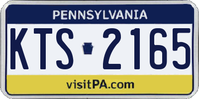 PA license plate KTS2165