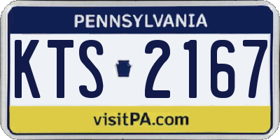 PA license plate KTS2167