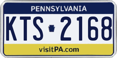 PA license plate KTS2168