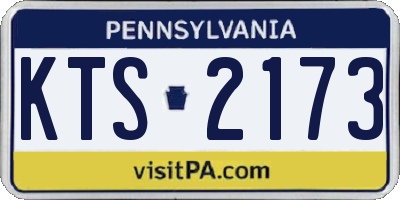 PA license plate KTS2173