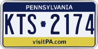 PA license plate KTS2174