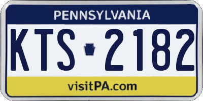 PA license plate KTS2182