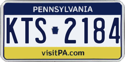PA license plate KTS2184