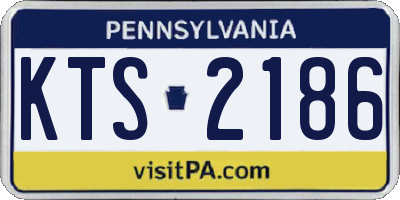 PA license plate KTS2186