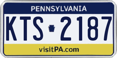 PA license plate KTS2187