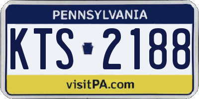 PA license plate KTS2188