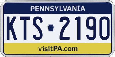 PA license plate KTS2190