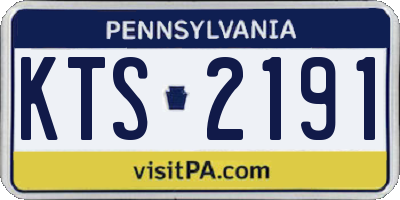 PA license plate KTS2191