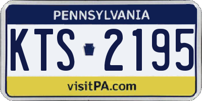 PA license plate KTS2195