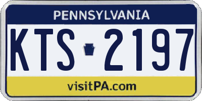 PA license plate KTS2197