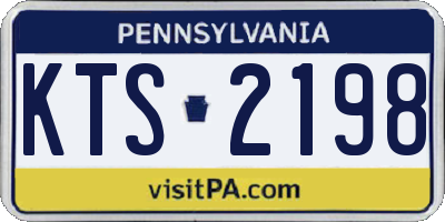 PA license plate KTS2198